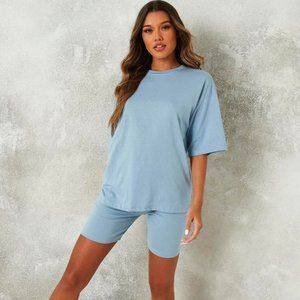 Missguided co-ord light blue set size US 10